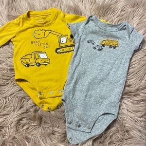 Baby Boy Trucks Onsies